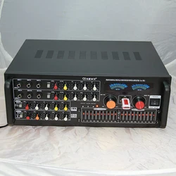 600W 220V 20-segment Mixer Home High-power Karaoke Amplifier AV Professional KTV Card Package Floor Audio Amplifier