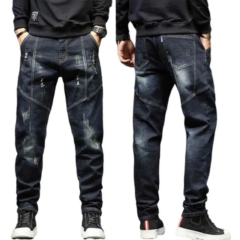 

Men Jeans Loose Mens Hip Hop Baggy Denim Pants Men Cargo Trousers Mens Cowboy Pants Classic Jeans