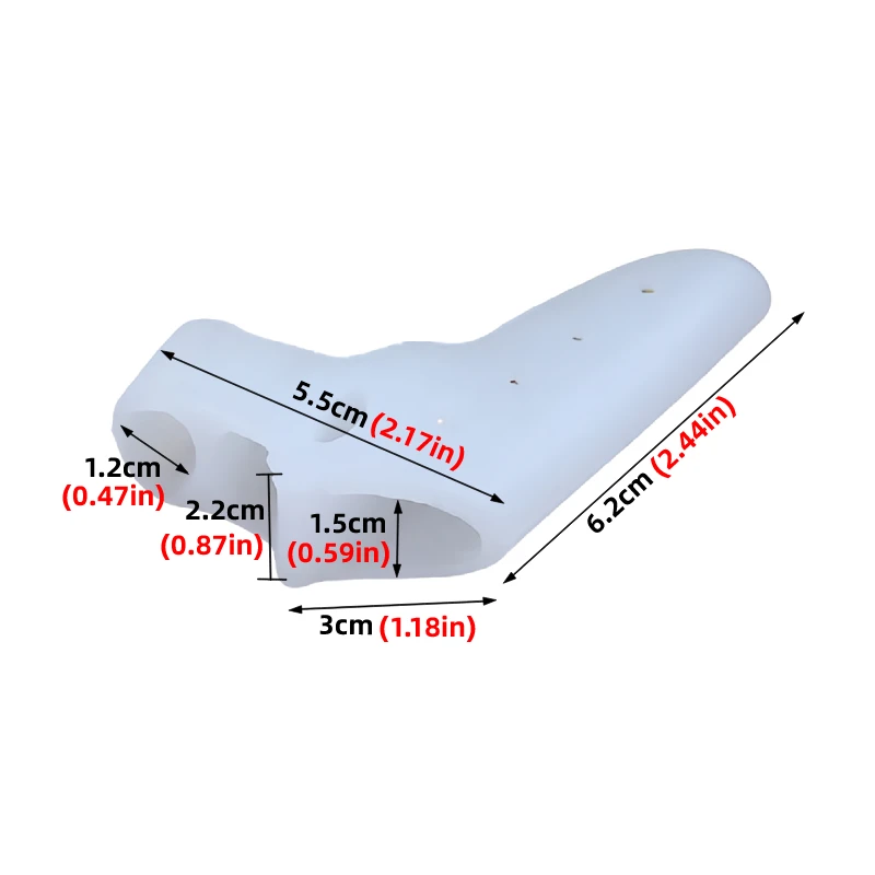 2 Stück = 1 Paar Silikon Hammer Pad Zehen überlappung Separatoren Kranken tragen Daumen Ausrichtung ortho pä dische Schuhe Einlegesohlen Richt satz