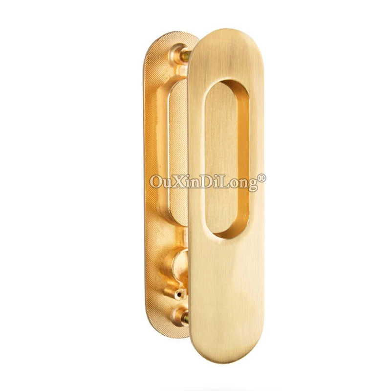 

Durable 1Pair Recessed Hidden Sliding Door Handles Wooden Barn Pocket Flush Door Push Pull Handles