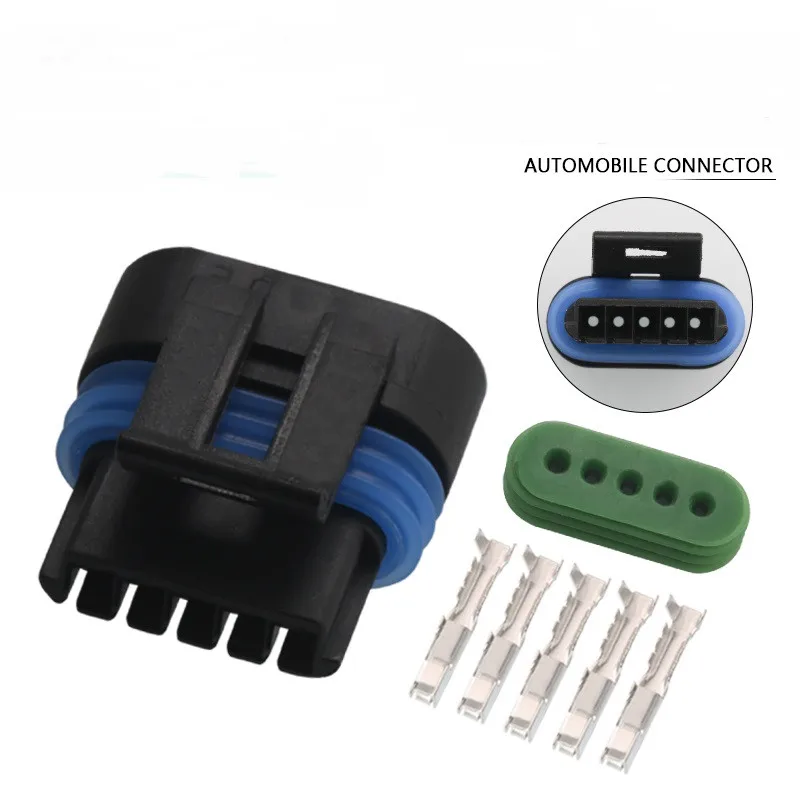 

50/100Sets Male Connector Terminal plug connectors jacket auto Plug socket 5 way female Fuse box DJ7059Y-1.5-21 5P Car Connector