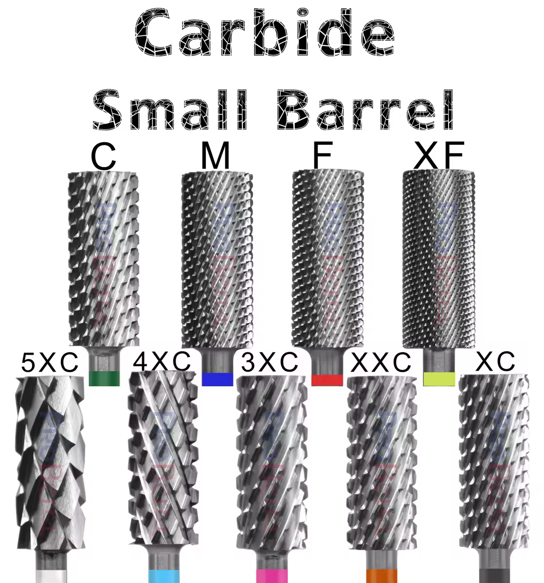 RolinStar 5.35 Small barrel Original steel Carbide Manicure Nail drill bit File Accessories Pedicure Rotate Burr