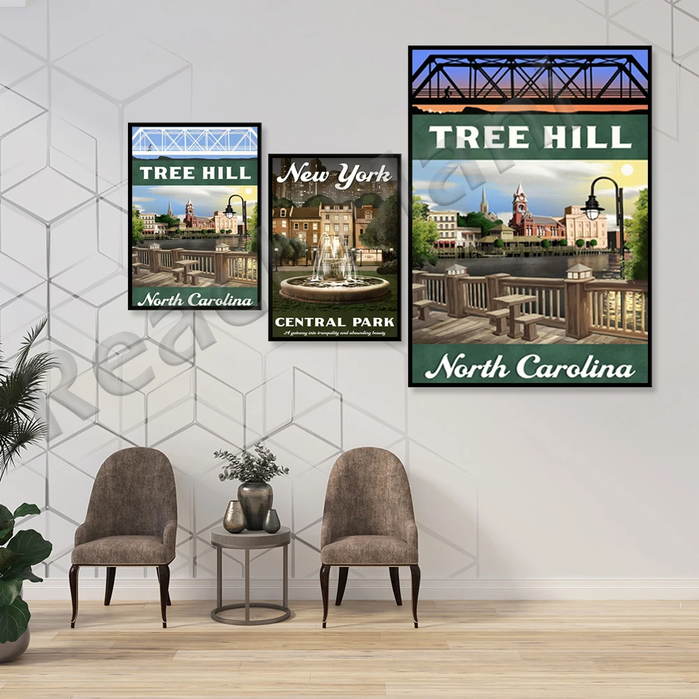 Tree Hill Vintage Travel Poster Inspired By One Tree Hill (Dawn Edition)