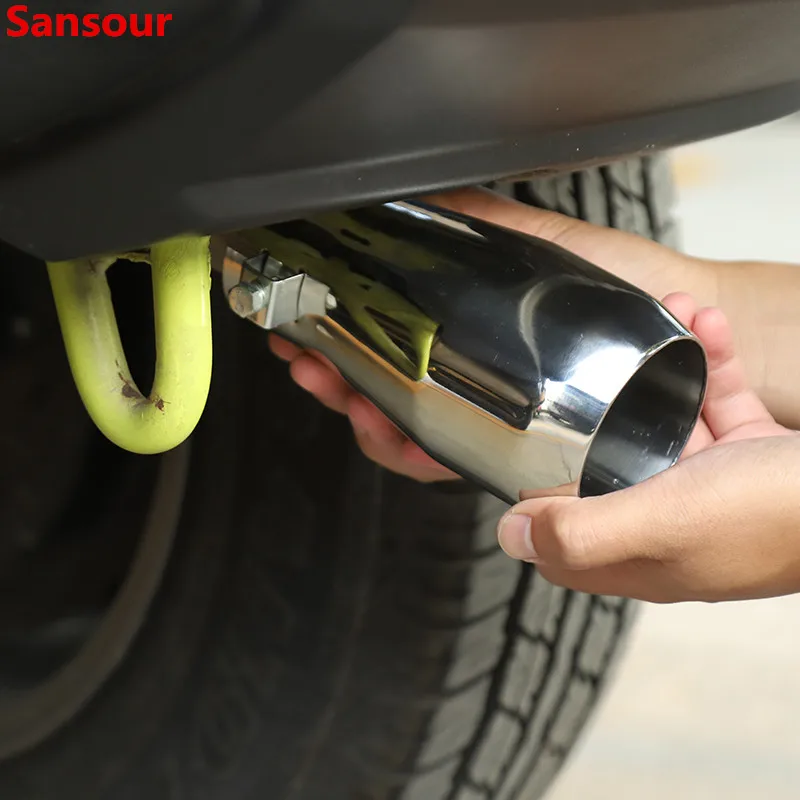 

Styling Mouldings for Car Rear Tail Exhause Pipe Steel Car Exhaust Tip Tube Cover Accessoreis for Suzuki Jimny 2019+