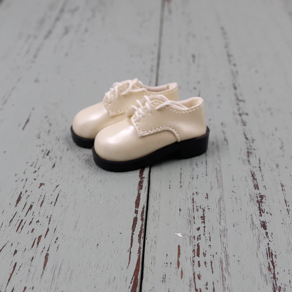1/6 doll shoes cute leather shoes 4.8cm four colors suitable for Little Angel 28cm doll and 2.8cm suitable for 1/6 Blyth (30cm h