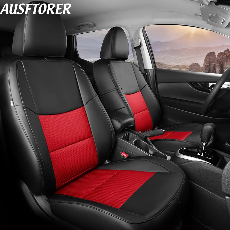 Perforated Leatherette Car Seat Cover for Nissan Qashqai 2018 2016 2017 2019 2020 2021 Seat Cushions Cover Supports 13pcs/Sets