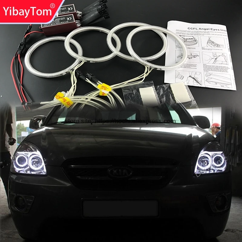 YibayTom отличный комплект CCFL ангельские глазки ультра яркая фара освещение для Kia Carens Rondo 2006 2007 2008 2009 2010 2011