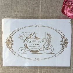 A4 29cm Vintage Car DIY Layering Stencils Wall Painting Scrapbook Coloring Embossing Album Decorative Template
