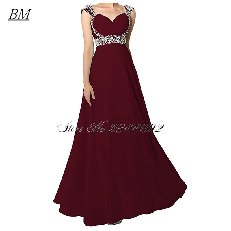 BM New Arrival Gradient Sweetheart czapka z osłoną karku rękawem w stylu Vintage zroszony linii sukienki druhen Ombre sukienki na przyjęcie Vestido De Festa