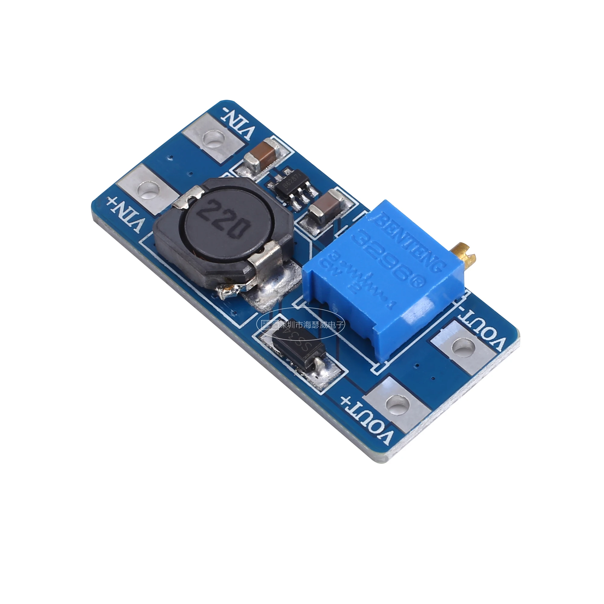

DC-DC Boost Module 2A Inverter Board Wide Voltage Input 2/24V L 5/9/12/28V Adjustable Mt3608