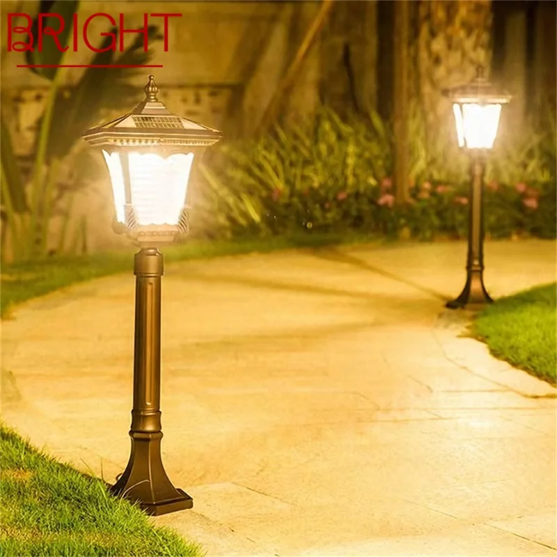 

BRIGHT Classical Outdoor Solar Lawn Lamp Light Waterproof Home for Villa Garden Decoration