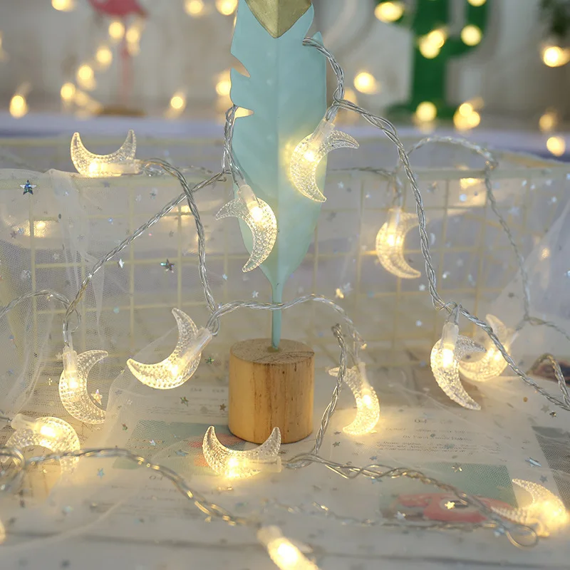 Ramadan Lights Eid Decoration Moon Star Led String Lights EID Mubarak Home Decoration Fairy Garland Deco 2021 Ramadan Kareem