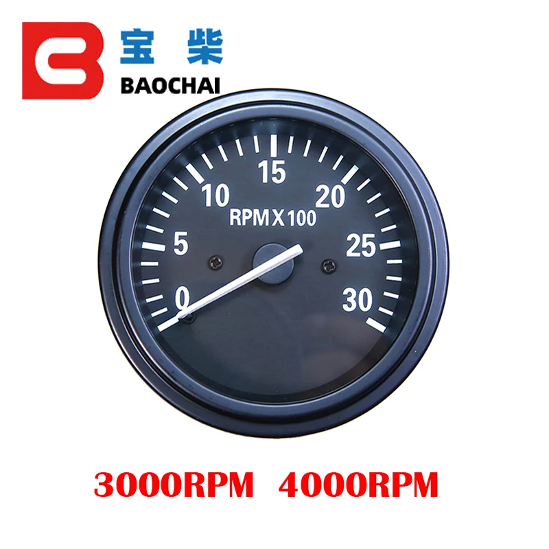 10-32VDC Diesel Engine Tachometer 3031734 Generator Set Accessory 85mm 0-3000RPM 0-4000PRM