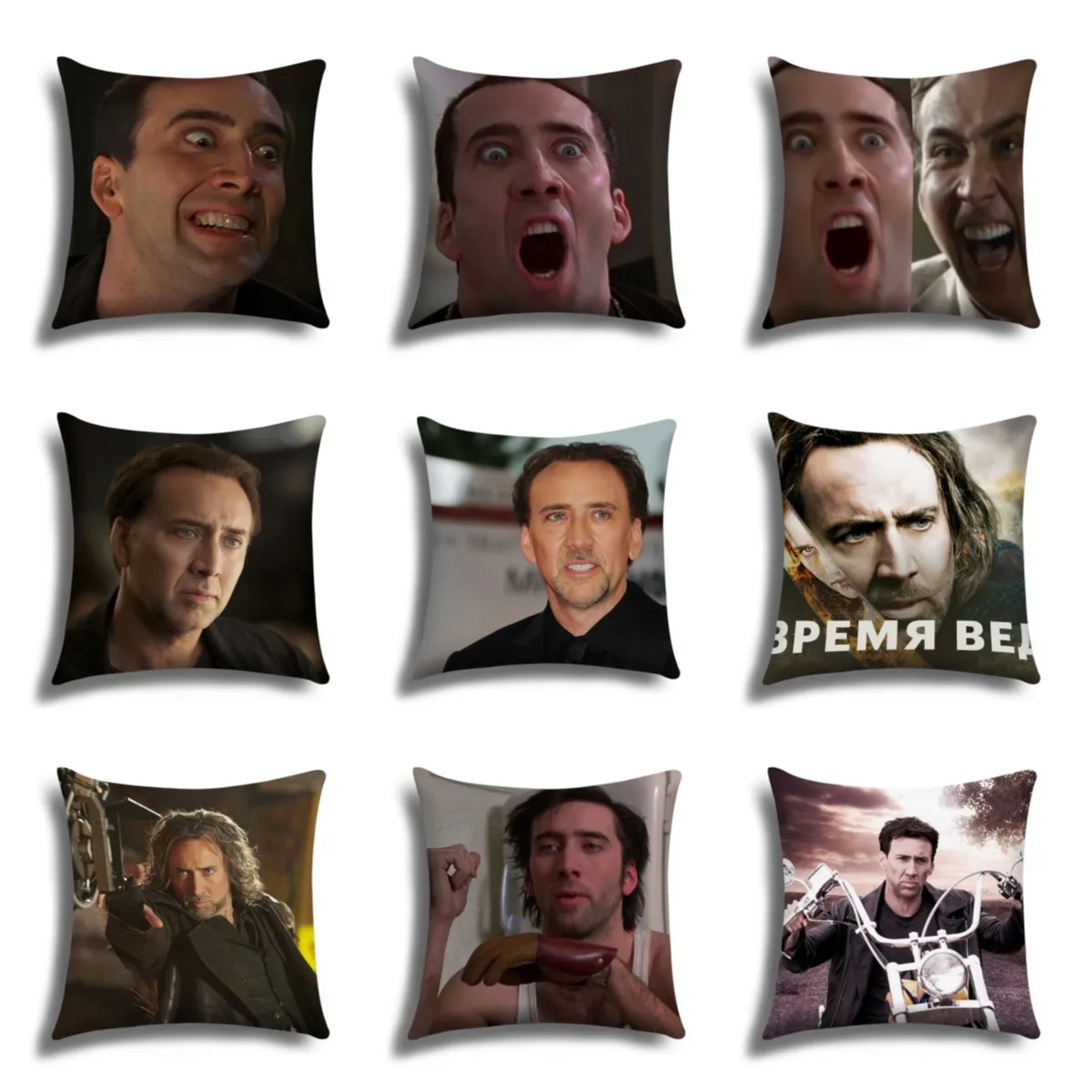 Nicholas Cage pillowcase, cushion cover 45*45, sofa pillowcase, pillowcase decoration, you can customize your pattern 50x50cm