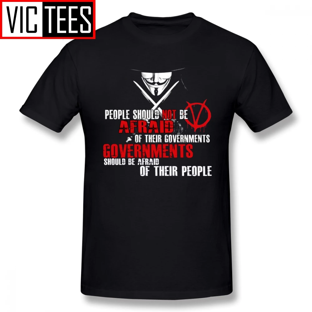 Mens V For Vendetta T Shirts V FOR VENDETTA GUY FAWKES CONSPIRACY QUOTE T-Shirt Oversize Tee Shirt Beach Funny Tshirt