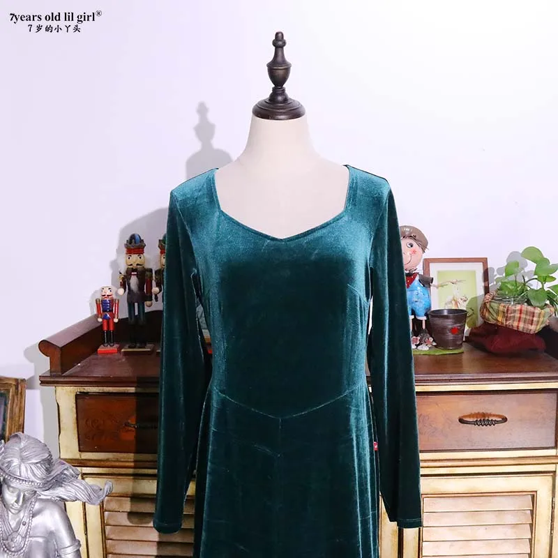 Vestido de baile flamenco vintage 2025 vestidos de noche con cuello em V GJ02