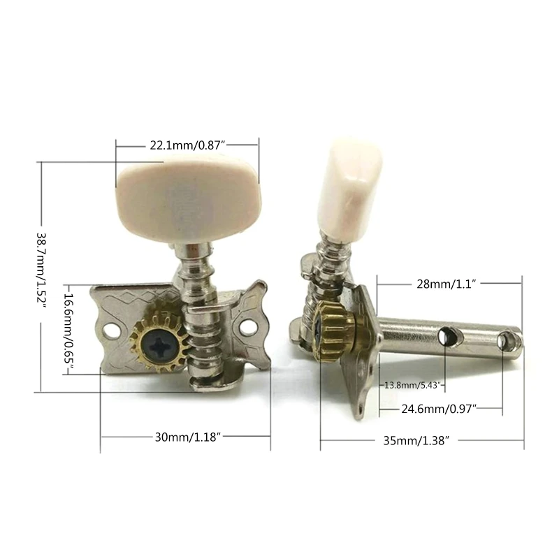 6Pcs/pack 3L 3R Guitar String Tuning Pegs Tuner Machine Heads Knobs Tuning Keys Acoustic Guitar Parts with Mount Screws