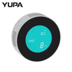 YUPA Wireless LCD Digital Gas Sensor Combustible Natural Gas Leak Detector Smart House Alarm Sensor For Home Kitchen