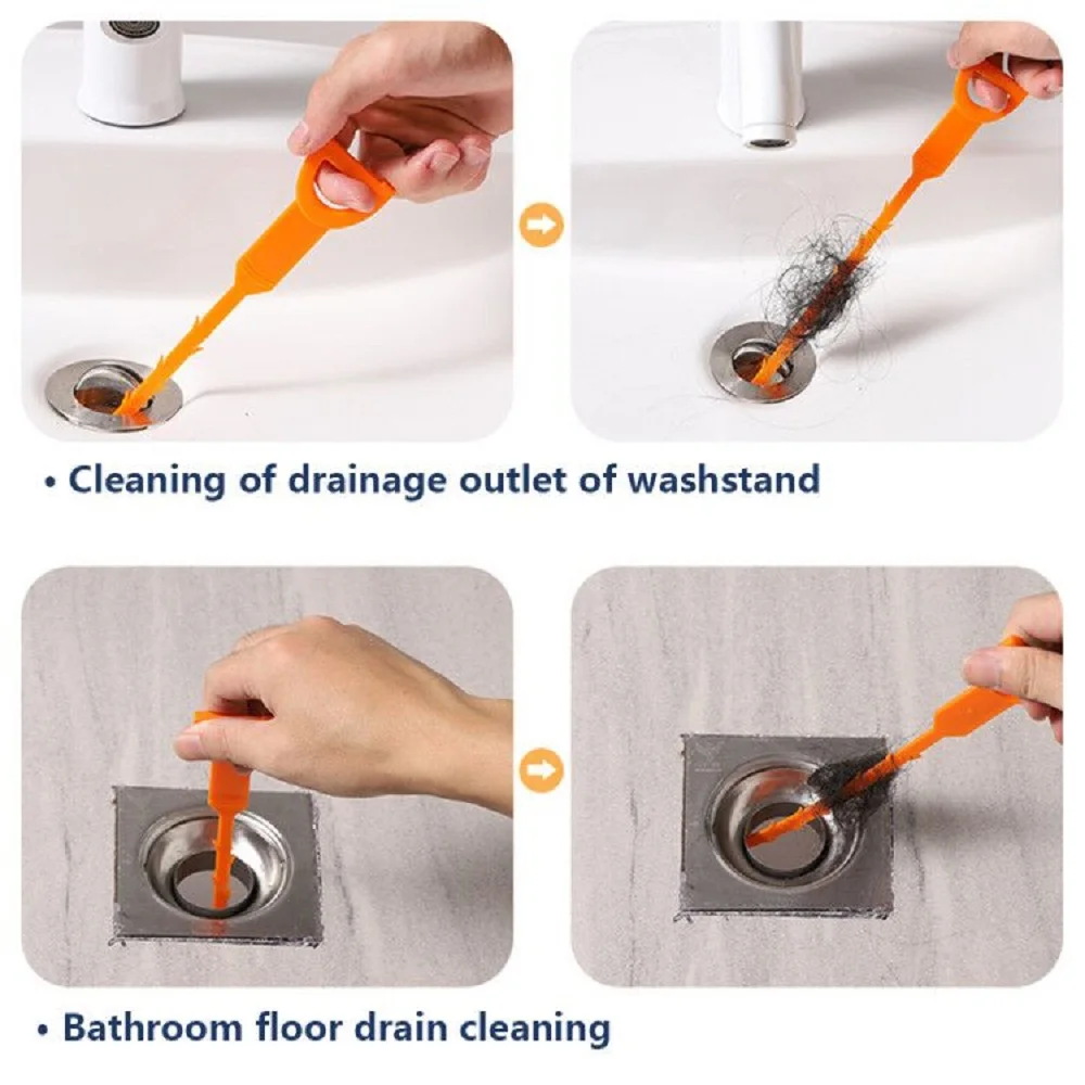 Kitchen Sink Cleaning Pipe Hook Cleaner Sticks Clog Remover Sewer Dredging Spring Pipe Hair Dredging Tool Bathroom Tool