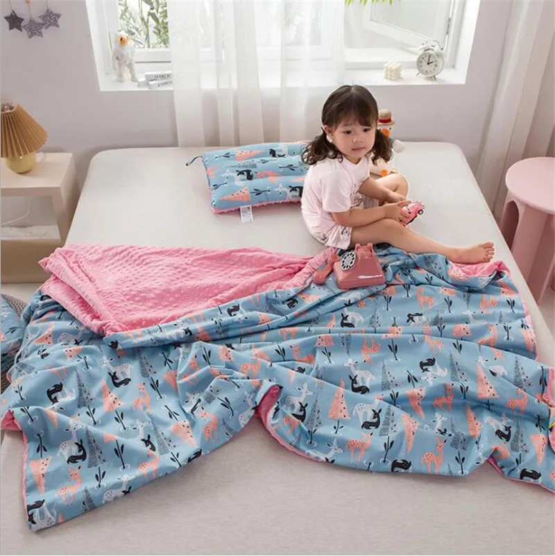 120*150cm 150*200cm Baby Quilt Cover Newborn Thermal Soft Fleece Comforter Cover No Fill Velvet Bed Cover Double Layers Blanket