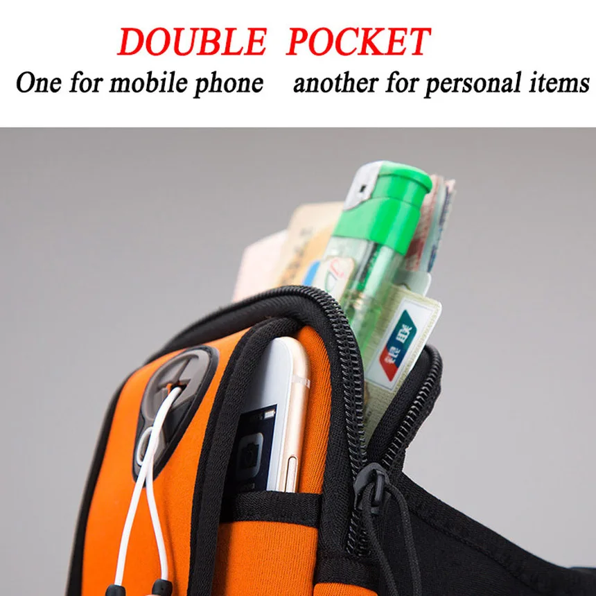 Universal Running Bag Sports Armband Waterproof Mobile Phone Keys Pouch Running Bag for Xiaomi Redmi Huawei Iphone Samsung