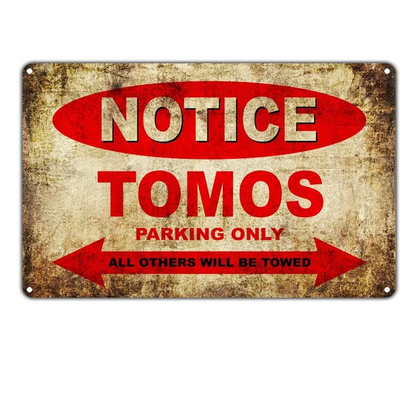 Tomos Parking Only Warning Aluminum Metal Sign Heavy Duty Tin Signs Decoration Signs