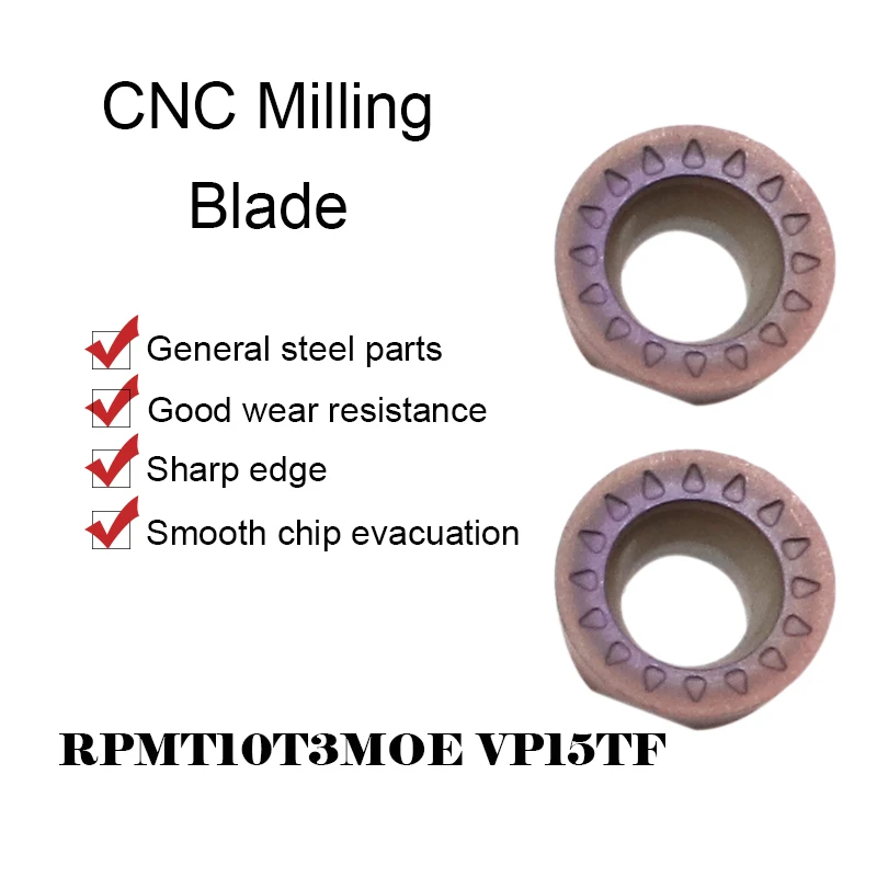 10 шт. RPMT10T3MOE VP15TF внутренняя круглая карбидная вставка RPMT10 CNC металлический фрезерный станок Режущий инструмент детали