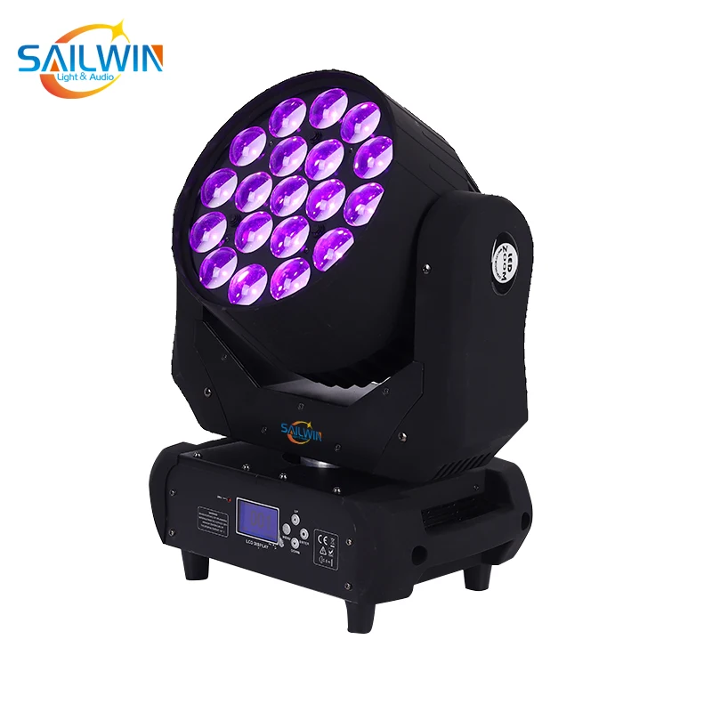 

Aura Mac 19X10W 4in1 RGBW LED Moving Head Zoom Wash Effect Light Stage DJ Lighting For Party Event