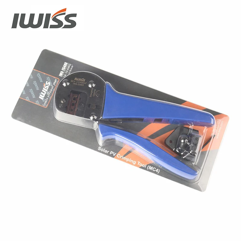 IWISS IWS-2546S MC3/4 Solar Crimping Plier Hand Crimper Tools with Locator Crimp Range 2.5/4/6mm2 (14-10AWG)