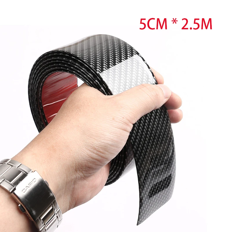 SEAMETAL Carbon Faser Auto Schwelle Protector Moulding Streifen Trim Stoßstange Streifen Tür Sill Film Anti Scratch Wachen Auto Aufkleber