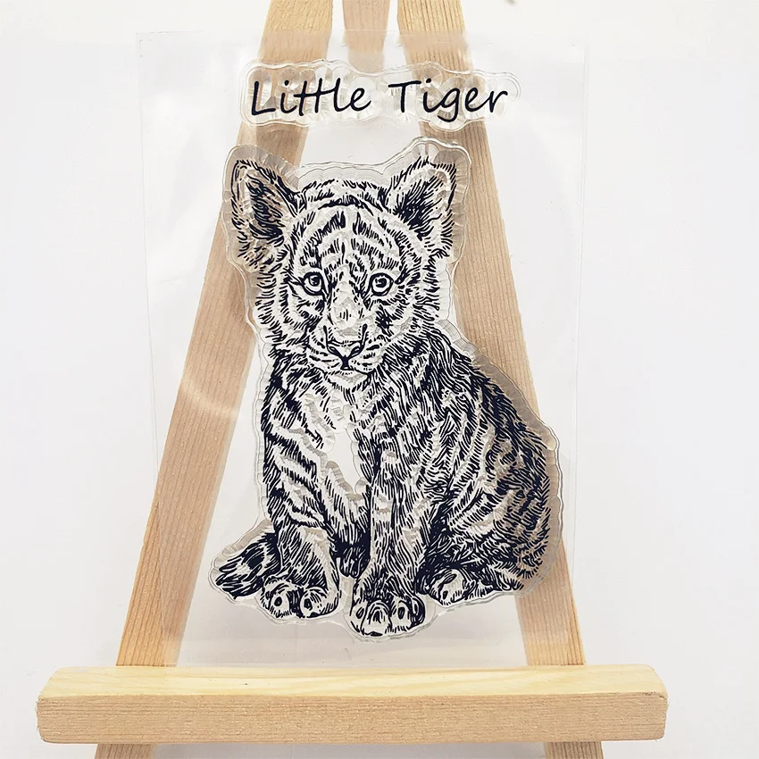 Little Tiger Customized Seal Transparent Clear Silicone Stamp Seal for DIY Scrapbooking Photo Album Decorative Card Making