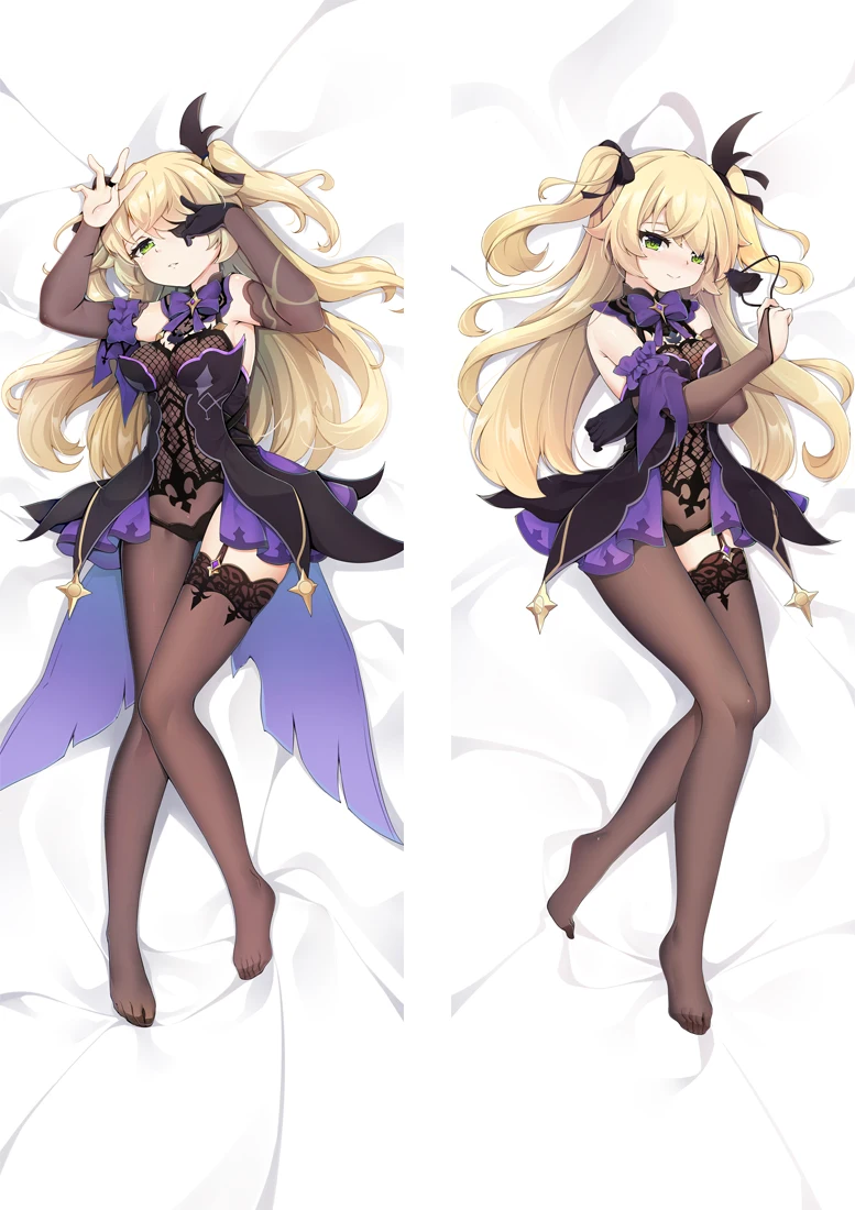 Impact Fischl Lisa Hu Tao Rosaria Eula Lawrence Yan Fei Cosplay Dakimakura Pillow Case Hugging Body Prop