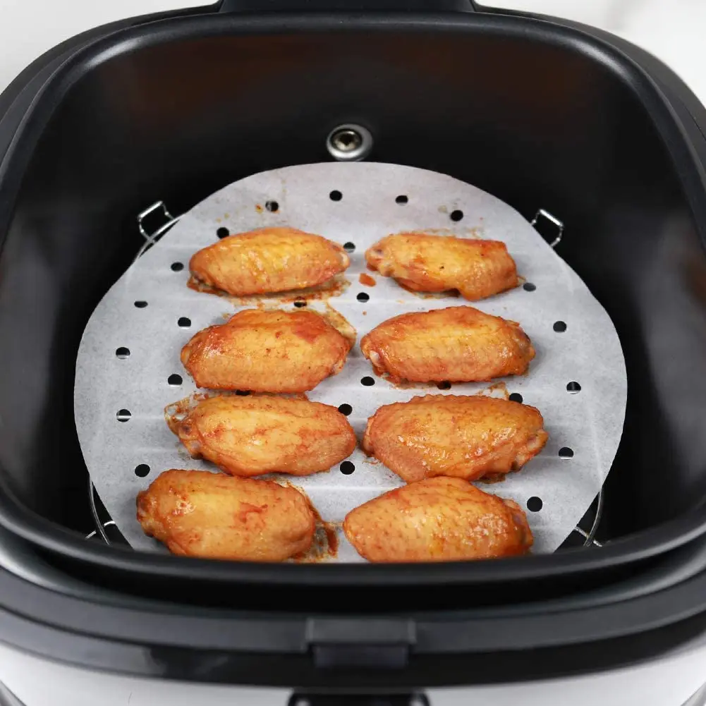 Papier à vapeur rond pour boulettes, tapis, panier en bambou, accessoires de four pour friteuse à Air, sans huile, outils de pâtisserie, ustensiles de cuisine