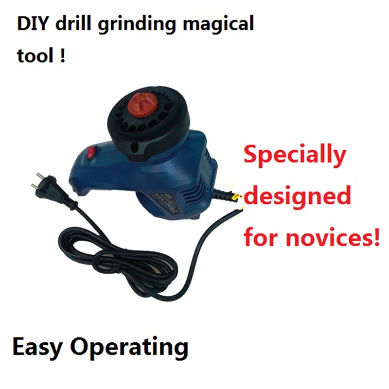 220V DIY Use EU Plug Rolling Drill Sharpener, Electric Drill Grinder, Grinding Drill Sharpener, Drill Sharpener for Novices.