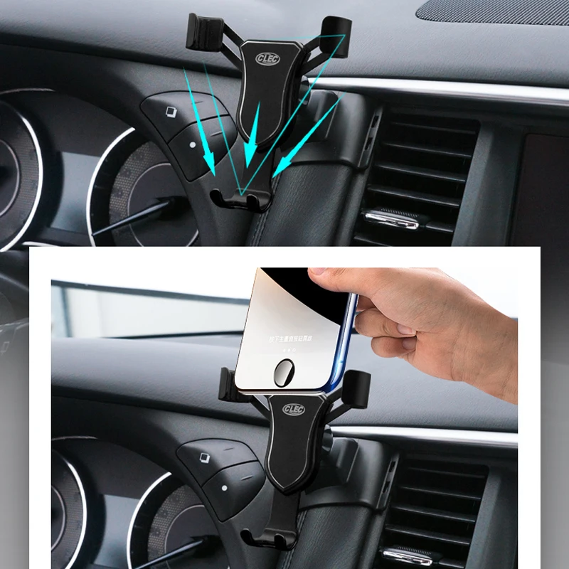 For Nissan Patrol Y62 2010-2019 Car Dashboard Console Air Vent Mount Bracket Phone Holder Smartphone Stand Cradle