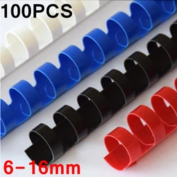 4 colori 100 pz/scatola grembiuli per rilegatura in PVC 21 anelli 6-16mm rilegatura 20-120 fogli A4 file pettine rilegatrice anelli di plastica