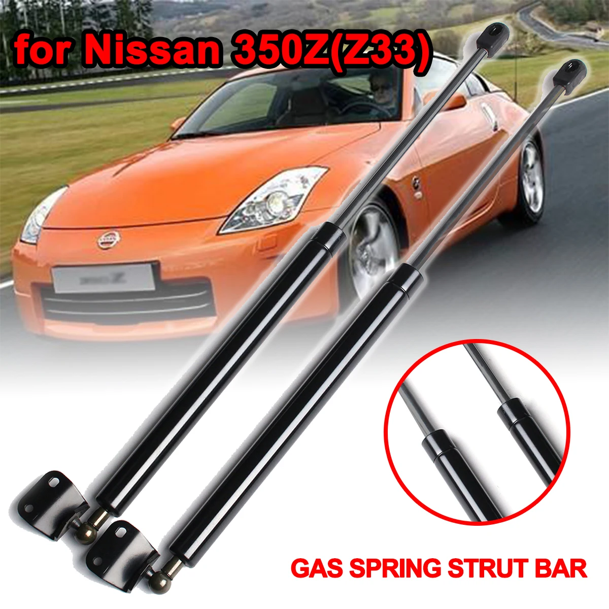 

2 x Car Rear Tailgate Gas Strut Bars Trunk Support With Spoiler Car Accessories Strut Bars GS90453 For Nissan 350Z Z33 2003-2008