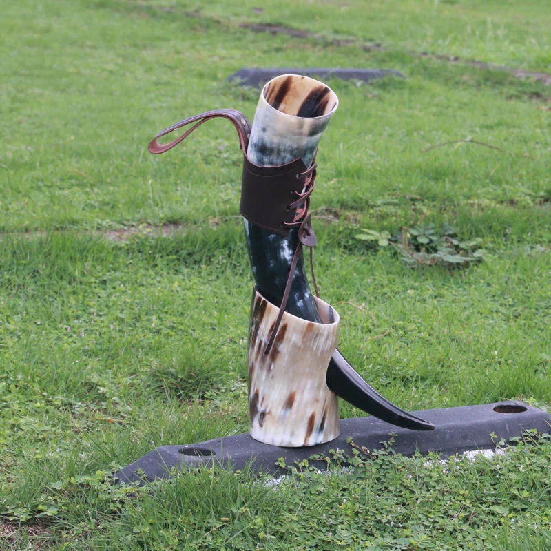 Handicrafts Viking Drinking Horn Cups Ale Beer Wine Goblet Chalice Tankard Ox Horn Beaker Vessels Viking Drinking Mug