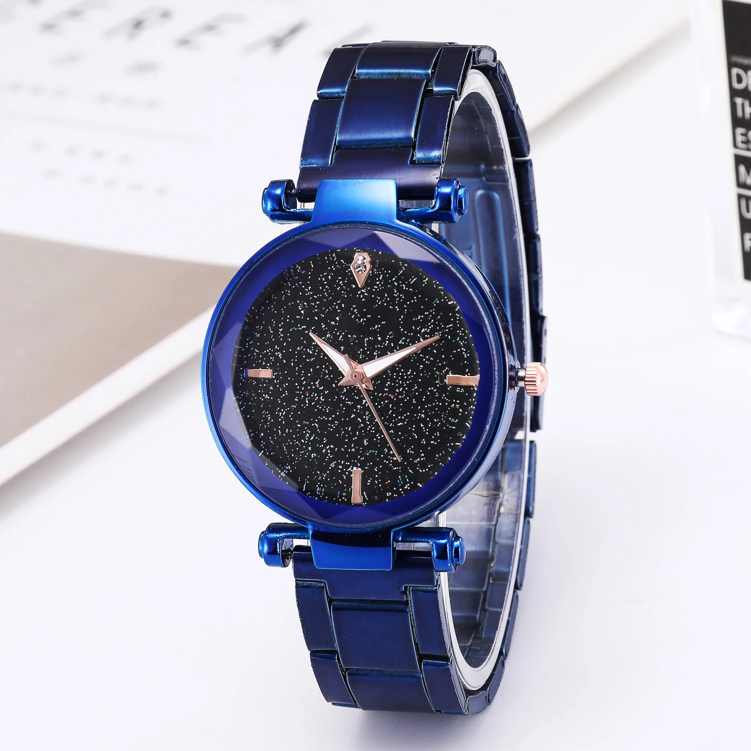 Fashionable casual women\'s watch SHSHD gold star series alloy steel strip male watch wholesale watches men and women