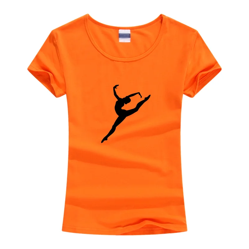 New Design High-quality Gymnast Printed Women T-shirt Fashion Casual Girl Lady Short Sleeve Tops Tee Femme More size