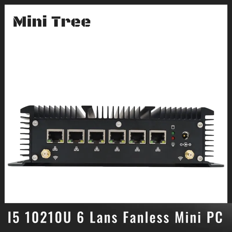 Picture 3: Fanless 6xLan Mini PC Firewall Appliance/Proxmox Mini Server/Thin Client Host Core i7-10510U 8569U i5-10210U DB9 RS232 4G SIM