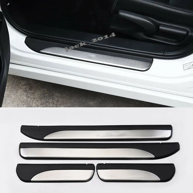 4PCS Outer Side Door Sill Guards Scuff Plate trim for Honda Accord 9th 2014-2015