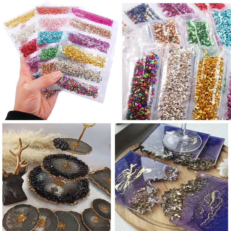 26g/Bag Metal Glass Crushed Stone Filler For DIY Epoxy Resin Mold Filling Decoration Jewelry Making Tools Accessaries