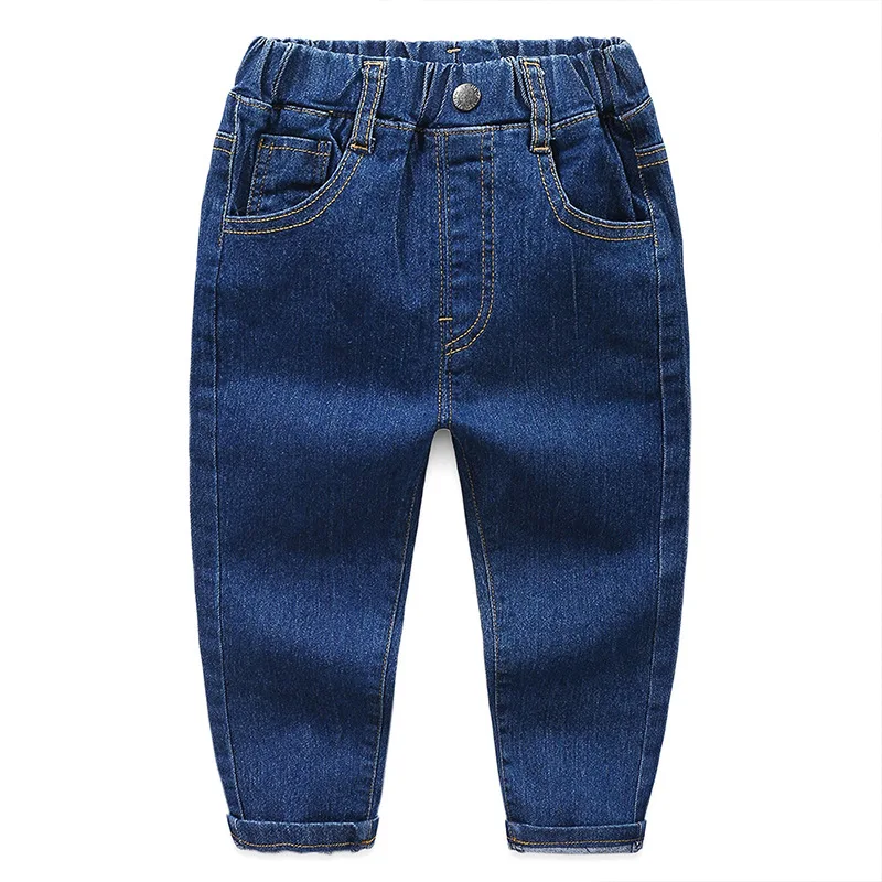 New 2020 Kids Fashion Solid Jeans Long Trousers Pants Boys Classic Denim Pants Baby Jeans Autumn Winter Clothing for 2-8 Years