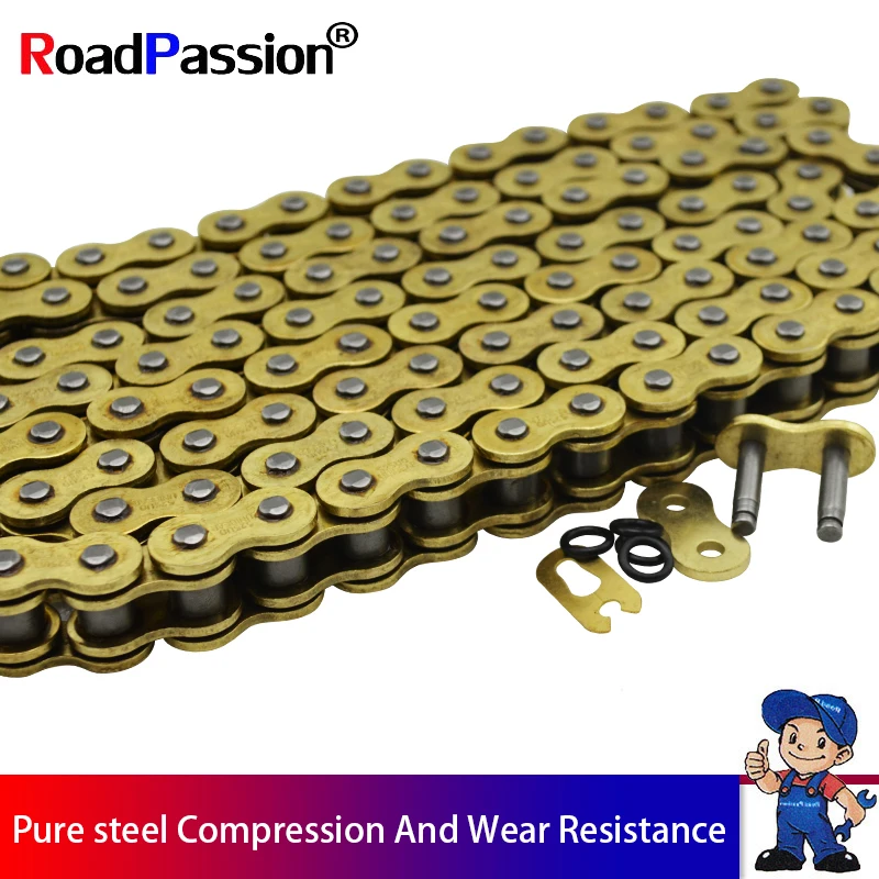 520*120 Motocross Dirt-bike Drive Chain parts 520 Heavy Duty Gold O-Ring Chain 120 Links For HONDA CR125R CR250R CRF250R CRF250X