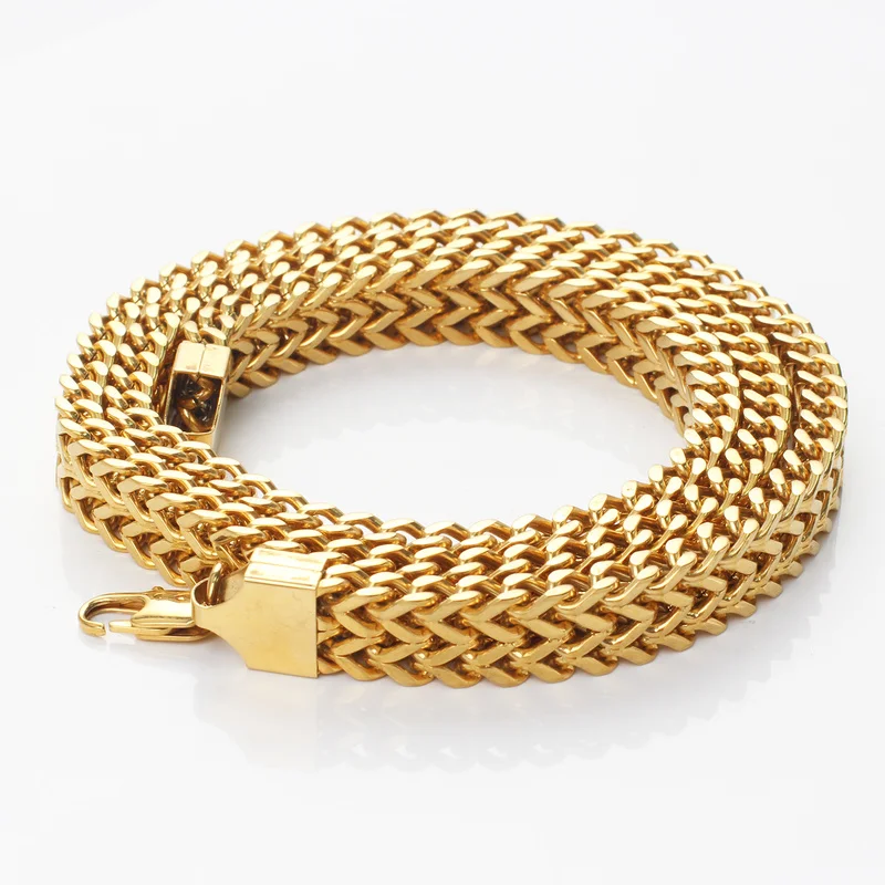 

2021 Fashion 316L Stainless Steel Necklace for Men Women Gold Color Hip Hop Punk Necklace Chains Party Jewelry Gift Wholesale