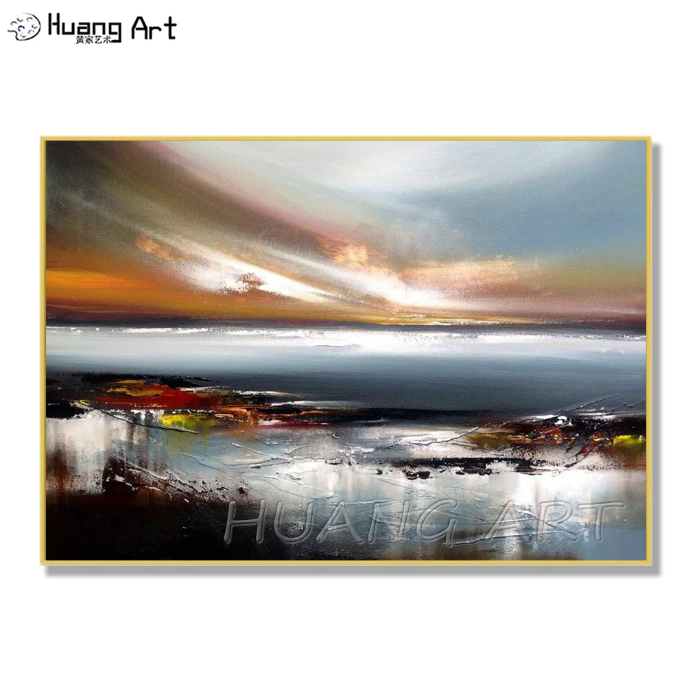 Newest Design Art Texture Abstract Canvas Oil Painting Hand Painted Wall Decor Modern Abstract Landscape Unframed Paintings