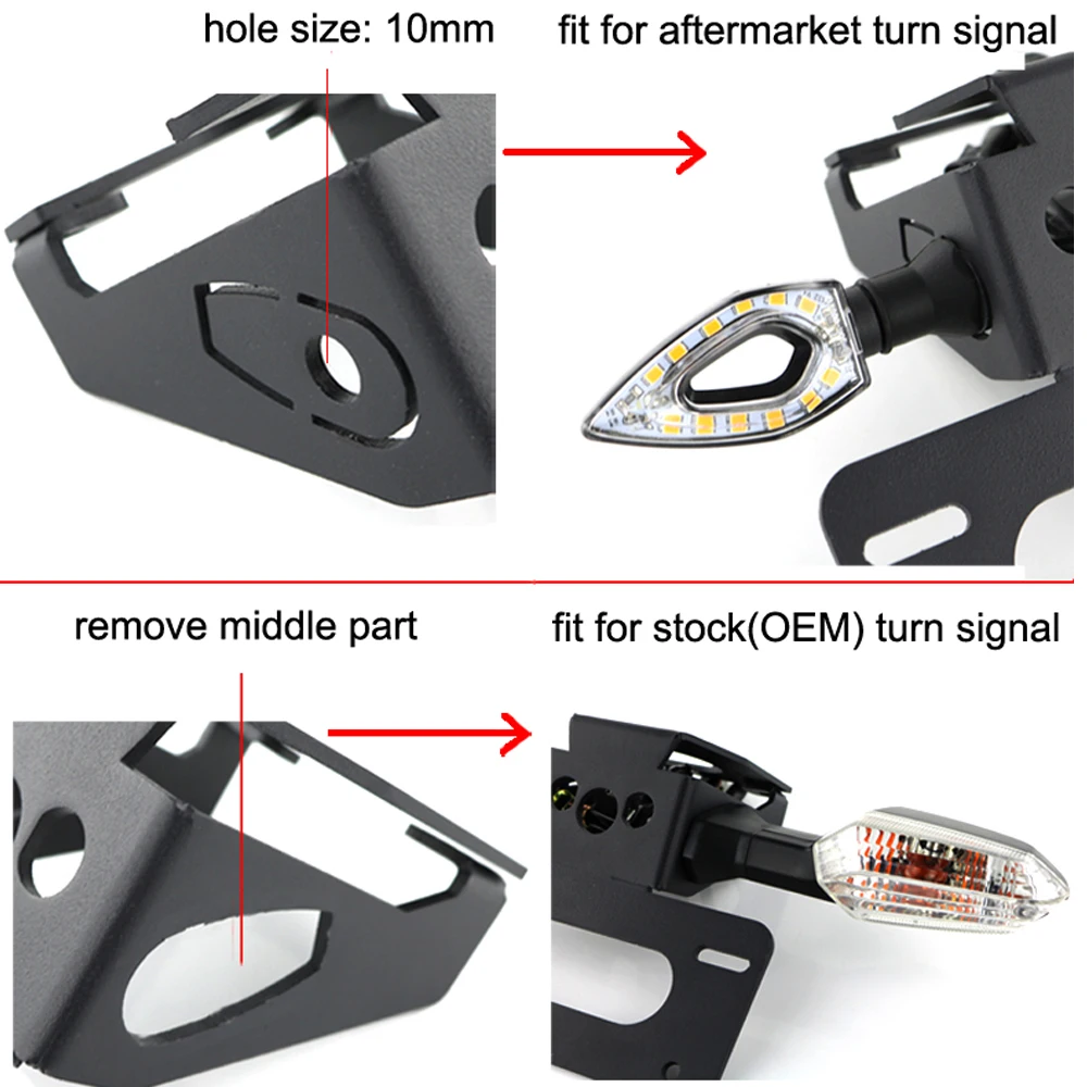 Fit For Yamaha FZ-07 FZ07 MT-07 2014-2020 MT07 R7 2021-2022 License Plate Holder Bracket Rear Tail Tidy Fender Eliminator kit