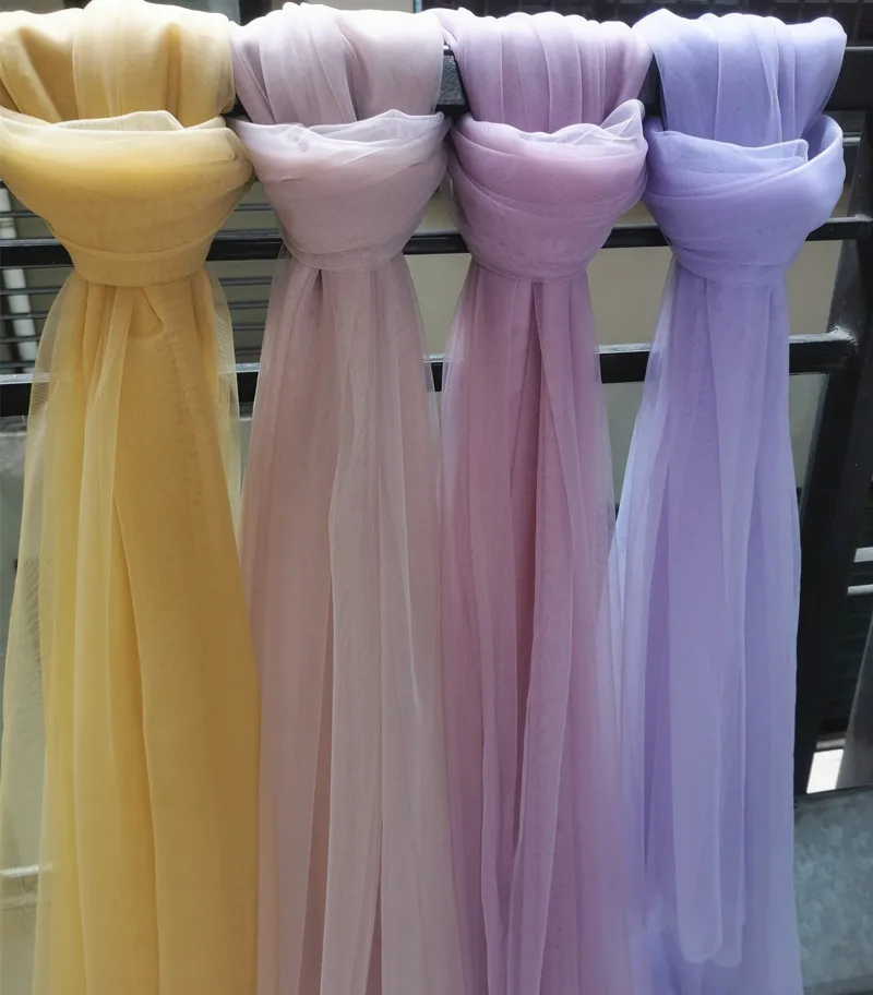 72 Colors in Stock Wedding Scene Layout Encryption Soft Yarn Net Tulle Mesh Lace Fabric Factory Wholesale Price