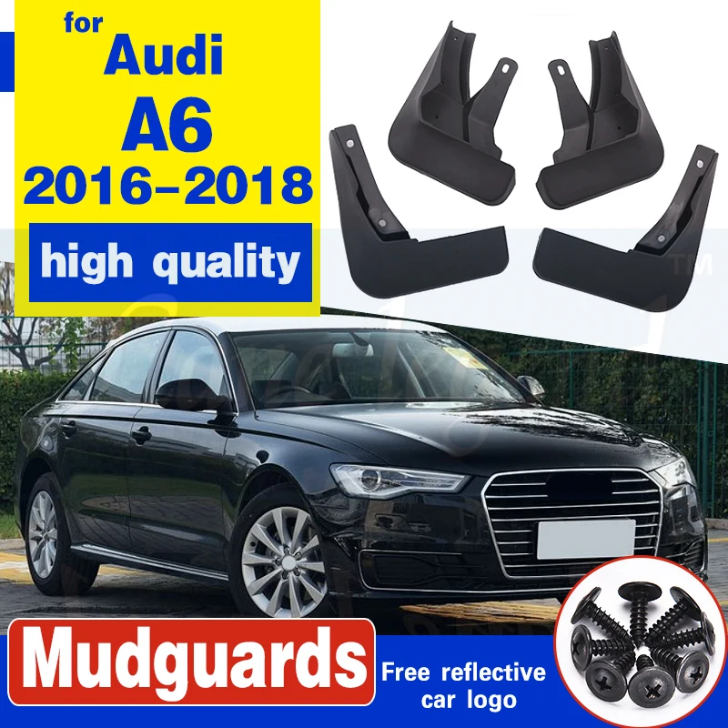 

Car Front Rear Mudguards For Audi A6 2016 2017 2018 A6L Mud Flap Accessories Splash Guard Car-styling Fenders 1Set Mudflaps